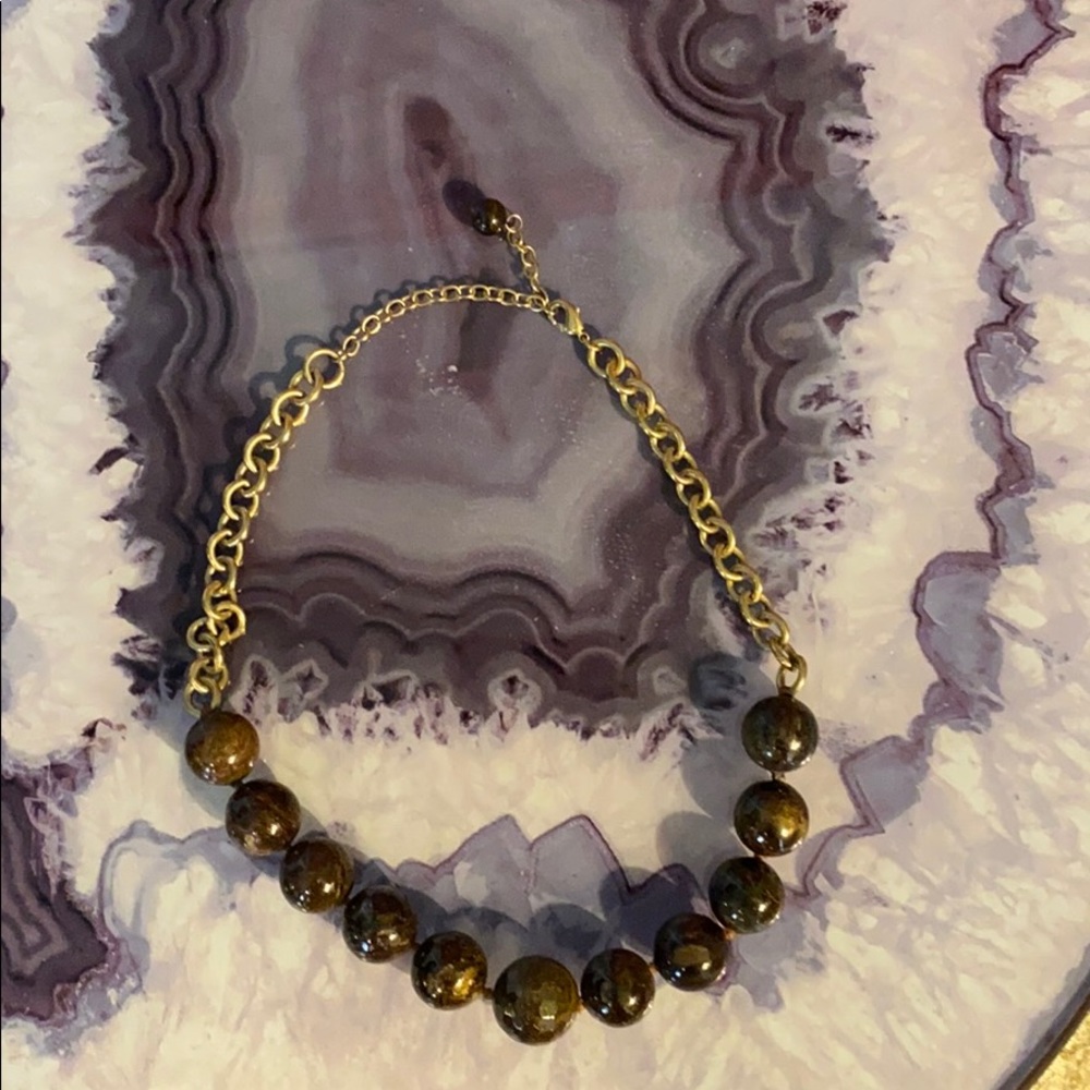 Brown beaded necklace
